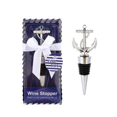 China Viable Anchor Shape Wine Stopper Wine Storage Stopper Gift Box for sale