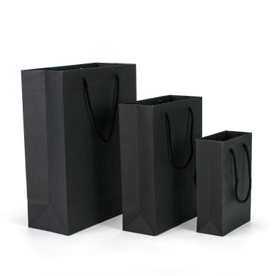 China Recyclable Shop Promotion Cardboard Printed Your Own Logo Shopping Paper Bag With Ribbon Handles for sale