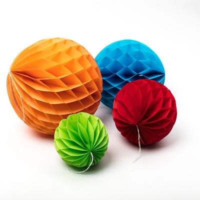 China New Hot Sale Party Supplies Spheric Honeycomb Ball Holiday Decoration Paper Honeycomb Ball for sale