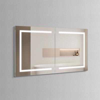 China Modern Recessed Bathroom Furniture Illuminated LED Bathroom Medicine Mirror Cabinet for sale