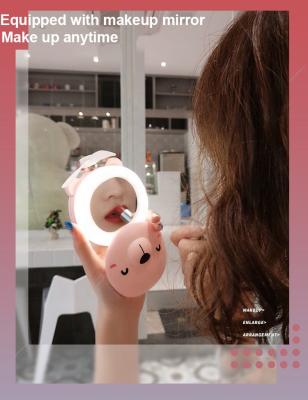 China Cosmetic mirror with light 2022 Factory direct sales, Amazon hot air cooled USB rechargeable small fan LED mini fan LED cosmetic mirror Mini Fan for sale