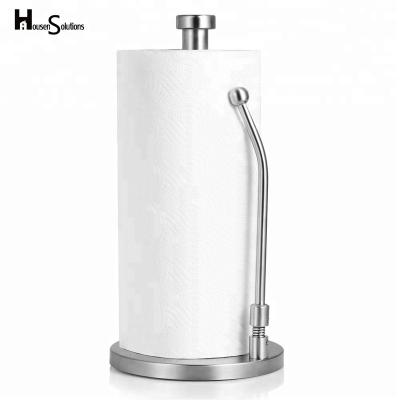 China Practical Rust Resistant Household Stainless Steel Toliet Rack Paper Towel Rack Holder With Weighted Base for sale