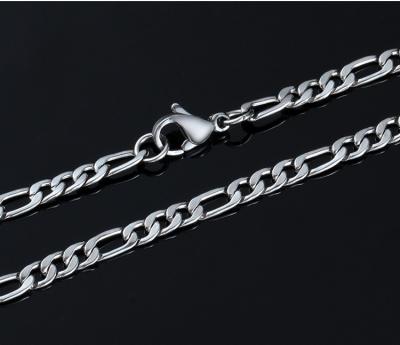 China Romantic Men's Women's NK Chain 1:3 Chain Stainless Steel Korean Silver Chain 5MM for sale