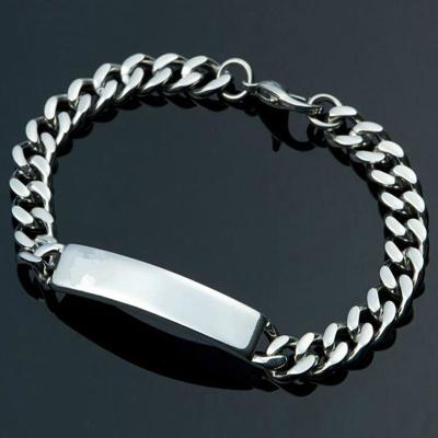 China Punk men's stainless steel small brand denim bracelet titanium steel curved hot sale in Europe and America for sale