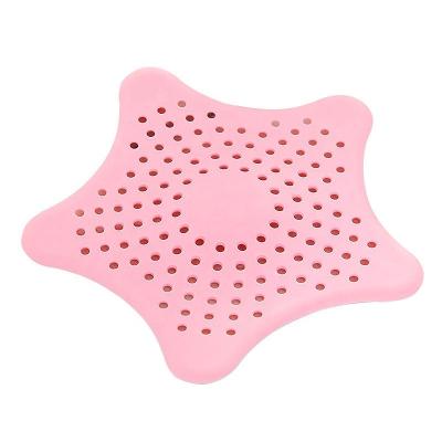 China Colored Strainer Silicone Kitchen Sink Bathroom Sewer Shower Drain Hair Strainer Filter for sale