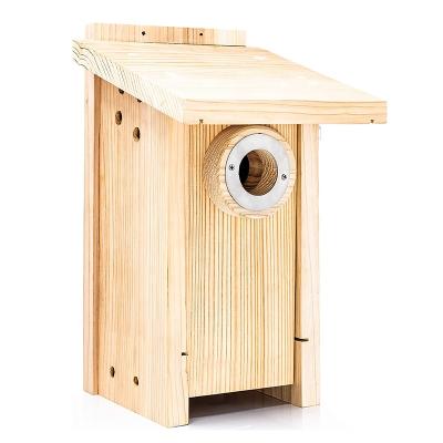 China Viable Custom House Box House Predator Style Cedar Wood Bluebird Bird Logo for sale