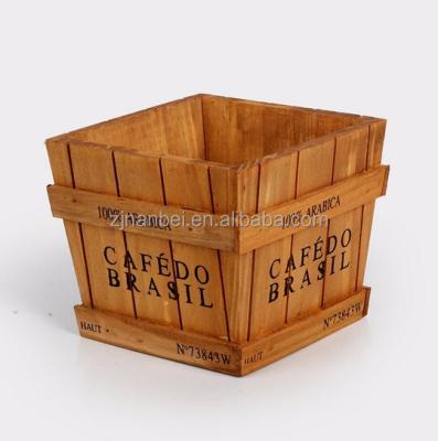 China Solid Box Accept Custom Square Vintage Flower Wooden Case , Silk Printing Antique Case for sale