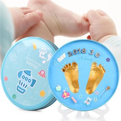 China Keepsake Handprints and Footprints Photo Frame Album Newborn Baby Hair and Foot Print Pad Collection for sale