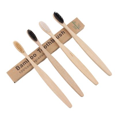 China Wholesale Custom Wholesale Home Hotel Travel Logo Natural Biodegradable Eco-Friendly Bamboo Toothbrush for sale