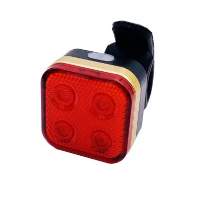 China Rechargeable via USB Bike Rear Safety Light, USB Rechargeable Bicycle Tail Light for Bike Helmet Warning Light for Riding, Backpack for sale