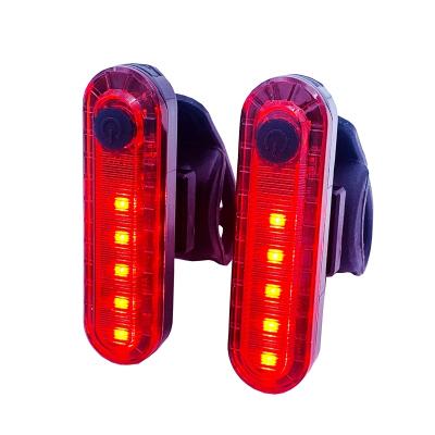 China Rechargeable Via USB 2022 Hot Selling Amazon Type C USB 5SMD LED Rechargeable Bike Tail Light, 4 Modes Bike Rear Light 2Pack Recycling Safety Light for sale