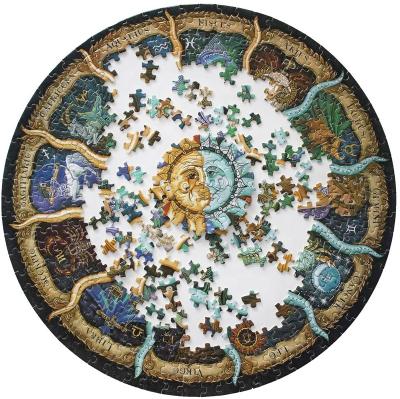 China DIY TOY Family Game DIY Zodiac Horoscope Custom 500 Piece Round Puzzle for sale