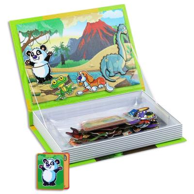 China Children travel toys storage box animal dinosaur book jigsaw magnetic puzzle 60*29*53cm for sale