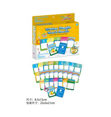 China Paper Card Child Learning Shape Color Number Paint Graffiti Water Magic Drawing Card for sale