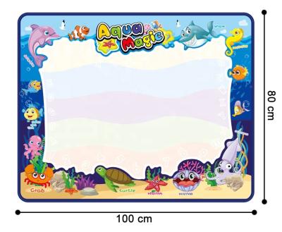 China Large Custom Plastic Kids Writing Water Drawing Pen Drawing Toy Aqua Doodle Mat for sale