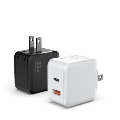 China Dual Port Gan33W Mobile Phone With Type-C Palladium Fast Charger For Iphone For Samsung Fast Charging for sale