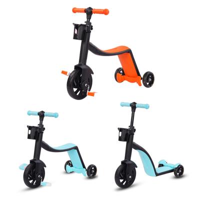 China PU 3 Adjust Height Kick Scooter Foldable Foot Bike Scooter For Kids for sale