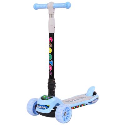 China With Music And Light Kids Kick Scooter 3 Flashing Wheels Foot Powered Scooter Kids Sliding Scooter for sale