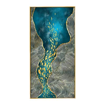 China Home Paintings Crystal Porcelain Wall Canvas Wall Art Painting Still Life Modern Fish Decor Corridor for sale