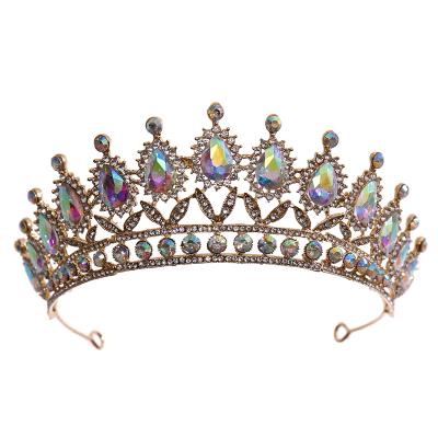 China New Arrival Fashion Trendy ab Crystal Pageant Crowns For Women Tiaras And Crowns for sale