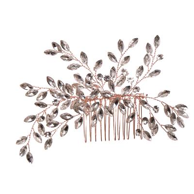 China Wholesale Fancy Hair Comb Gold Wedding Fashion Hair Comb Bridal Headpieces Hair Comb Decorative for sale