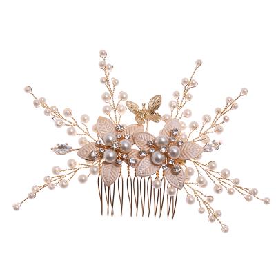 China Fashionable Handmade Bridal Hair Combs Headpiece Crystal Rhinestone Princess Hair Combs for sale