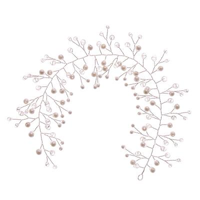 China Material Handmade Bead Friendly Crystal Bridal Headpiece Hair Vine Good Quality For Women Babies Headbands Accessories Head Decoration Nianca for sale