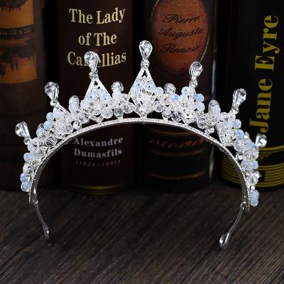 China Muslim Bridal Crown Crystal Crown Headpiece Accessory Wedding Hair Anniversary Crown Handmade Crystal Crown Accessory for sale