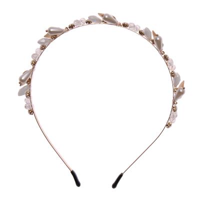 China Wholesale Handmade Wedding Fashion Hair Accessories Bead Crystal Alloy Combs Hair Band For Women for sale