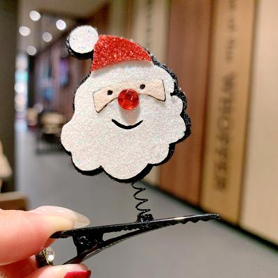 China Fashion Christmas Holiday Party Decorations Hair Accessories Gifts Hair Clips Grips For Kids for sale