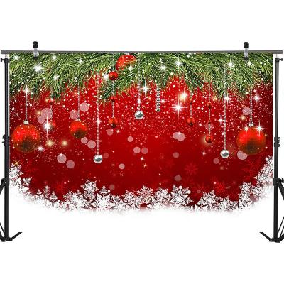 China New Year's Christmas image family Christmas ball background winter holiday snowflake Christmas party decoration 7x5 feet feet birthday party for sale