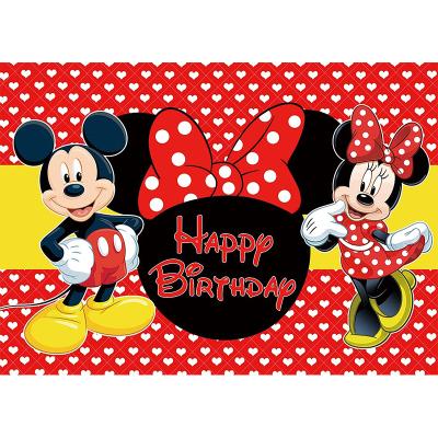 China Red Birthday Party Cartoon Background Children's Birthday Party Supplies Suitable for Girls Photography Background Baby Shower for sale