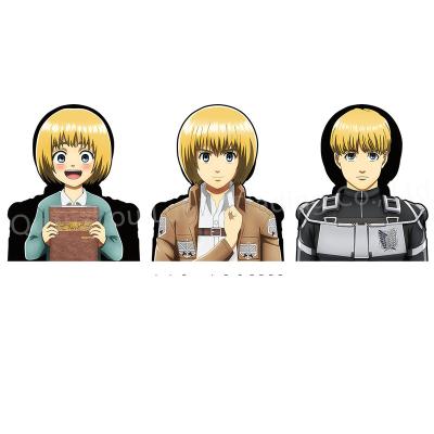 China Waterproof+Eco-friendly Anime Attack on Titan 3D Motion Car Stickers Waterproof Changing Character Three Images Laptop Decor Gift for sale