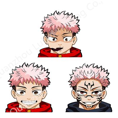 China Waterproof+Eco-friendly Wholesale Jujutsu Kaisen 3D Lenticular Anime Motion Stickers Waterproof Itadori Yuji Car Stickers for sale