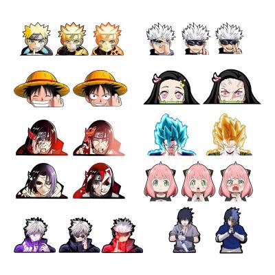 China Waterproof+Eco-friendly 135 designs Anime 3D Motion Stickers Jujutsu Kaisen DBZED Demon Slayer 3D Car Stickers Wholesale Waterproof Anime Stickers for sale