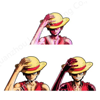 China One Piece Stickers Popular Character Motion Waterproof+Eco-friendly Anime Luffy Changing Pictures Sticker For Car Laptop Home Decor for sale