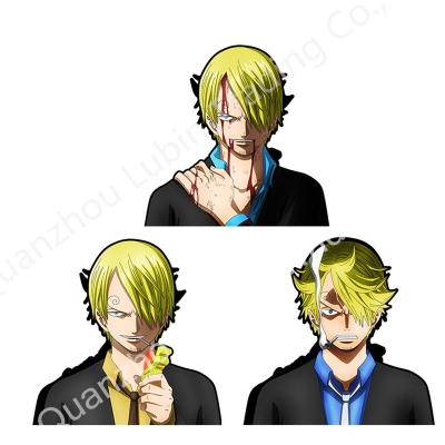 China Waterproof+Eco-friendly Anime Motion Sticker Character Sanji Peeker One Piece Stickers Waterproof Decals 3D Flip Lenticular Stickers For Car Decor for sale