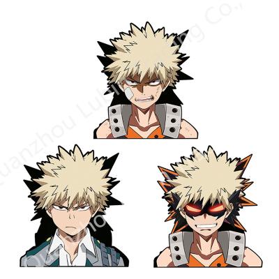 China Waterproof+Eco-friendly My Hero Academia Katsuki Motion Sticker Anime Car Sticker Boku No Hero Waterproof Decals For Cars Laptop Home Decor for sale