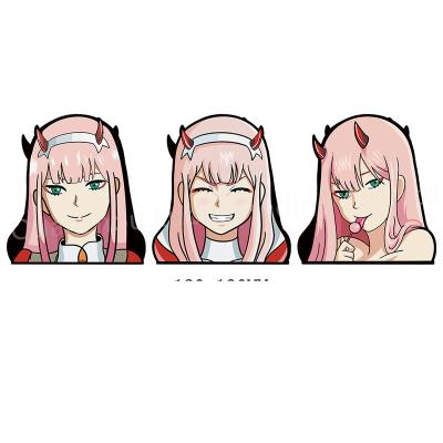 China Waterproof+Eco-friendly Zero Two DARLING In The FRANXX 3D Motion Car Stickers 3D Sticker Character Anime Lenticular Printing Decor for sale