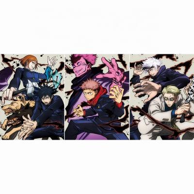 China Eco Friendly Anime Lenticular Decor of Gojo Satoru/Yuji Itadori /Fushiguro Megumi Flip Changing Picture Wall Art Jujutsu Kaisen Anime 3D Poster for sale