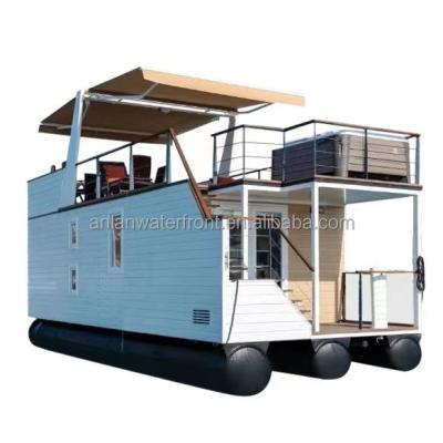 China Modern Manufacturer Supply Luxury Prefab Houseboat Container Floating House On Hot Sale for sale