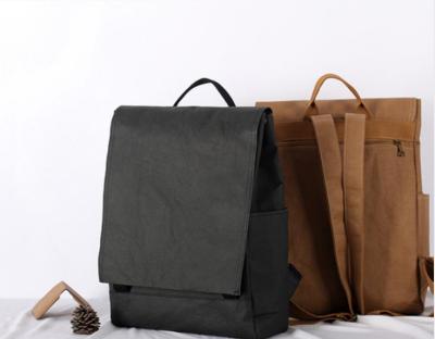 China High Quality Washable Kraft Paper Backpack Fashion Bag Recyclable And Washable Backpack for sale