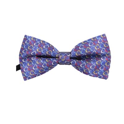 China Fashion Customized Tie Stain Stripe Logo Pattern Bow Tie Factory Directly Ready to Sell and Customized Design for sale