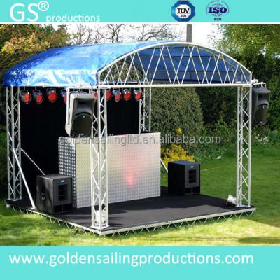 China Aluminum Stage Truss Outdoor Stage Truss Tents With Portable Stage For Events for sale