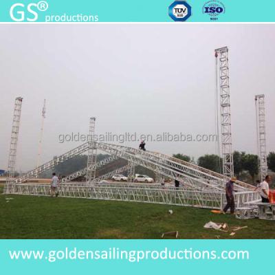 China Small Shows Stage Lighting Truss , Roof Truss Rigging With Lift System for sale