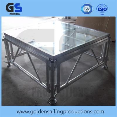 China wedding 1m x 1m transparent plexiglass stage, truss stage system for concert for sale