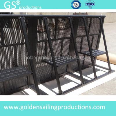 China hot dipped black aluminum barricade mojo crowd control barrier of outdoor trade show events/traffic concert exhibition fashion show for sale