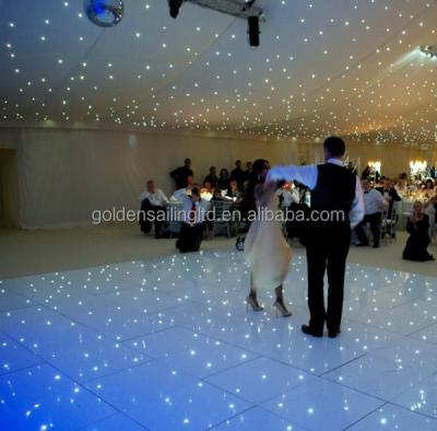 China PVC Oak Wood Teak Wood Led Dance Floor Portable Starlight Dance Floor for sale