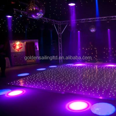 China Portable PVC Oak Wood Teak Wood Led Dance Floor Romantic Starlight Dance Floor for sale