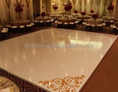 China PVC oak wooden teak wood cheap led dance floor white wedding dance floor for events for sale